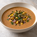 Pinto Bean Velouté, Charred Corn and Paprika - Fresh Start 30: A Journey To Better Health Pinto Bean Velouté, Charred Corn and Paprika